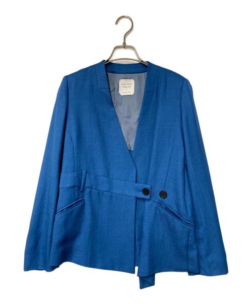 UNITED TOKYO（ユナイテッドトーキョー）UNITED TOKYO (ユナイテッドトーキョー) ネオリネンカラーレスジャケット ブルー サイズ:1の古着・服飾アイテム