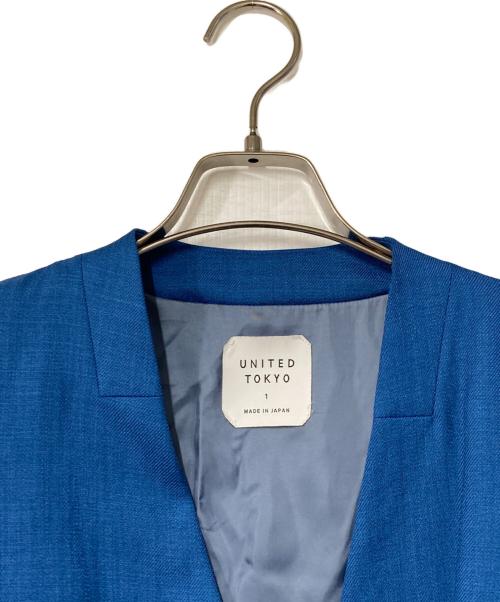 UNITED TOKYO（ユナイテッドトーキョー）UNITED TOKYO (ユナイテッドトーキョー) ネオリネンカラーレスジャケット ブルー サイズ:1の古着・服飾アイテム