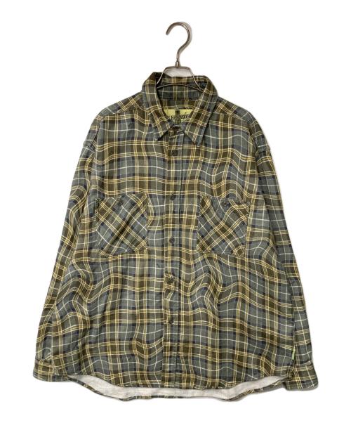 SSZ（エスエスズィー）SSZ (エスエスズィー) FUNK CHK Shirt グレー×イエロー サイズ:Sの古着・服飾アイテム