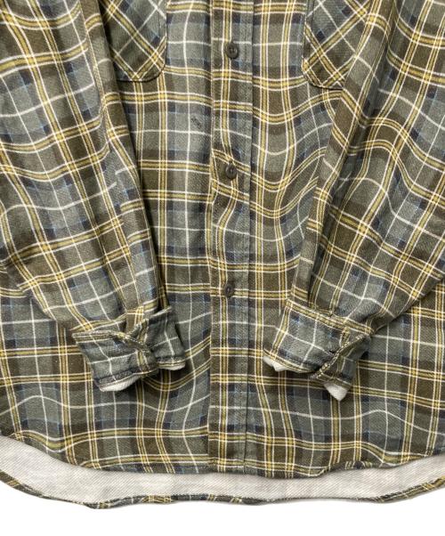 SSZ（エスエスズィー）SSZ (エスエスズィー) FUNK CHK Shirt グレー×イエロー サイズ:Sの古着・服飾アイテム