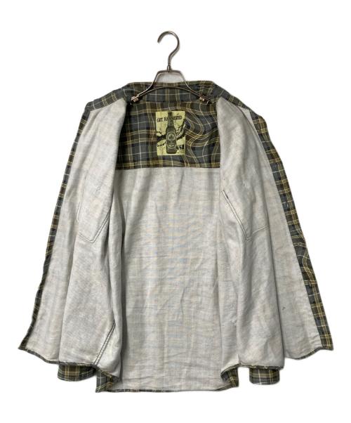 SSZ（エスエスズィー）SSZ (エスエスズィー) FUNK CHK Shirt グレー×イエロー サイズ:Sの古着・服飾アイテム