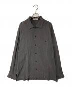 ISSEY MIYAKE MENイッセイミヤケメン）の古着「シルクコットンストライプデザインシャツ」｜グレー