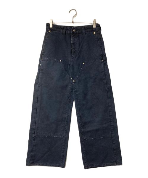 Vuja De（ヴジャデ）VUJA DE (ヴジャデ) ダメージ加工 ダブルニーペインターパンツ ネイビー サイズ:Sの古着・服飾アイテム
