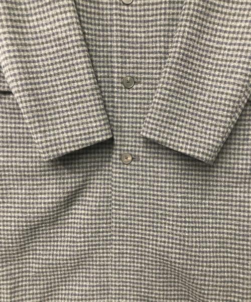 ATON（エイトン）ATON (エイトン) AIR DOUBLE MELTON LODEN COAT グレー×ネイビー サイズ:04の古着・服飾アイテム