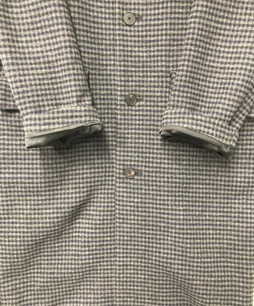 ATON（エイトン）ATON (エイトン) AIR DOUBLE MELTON LODEN COAT グレー×ネイビー サイズ:04の古着・服飾アイテム