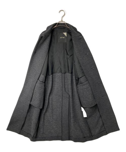 ATON（エイトン）ATON (エイトン) AIR DOUBLE MELTON LODEN COAT グレー×ネイビー サイズ:04の古着・服飾アイテム