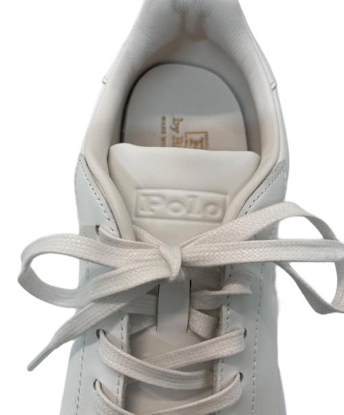 POLO RALPH LAUREN（ポロ・ラルフローレン）POLO RALPH LAUREN (ポロ・ラルフローレン) ポニーエンボス ローカットスニーカー ホワイト サイズ:26の古着・服飾アイテム