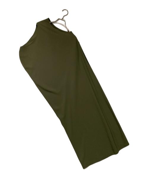 MM6 Maison Margiela（エムエムシックスメゾンマルジェラ）MM6 Maison Margiela (エムエムシックスメゾンマルジェラ) アシンメトリーワンピース カーキ サイズ:42の古着・服飾アイテム