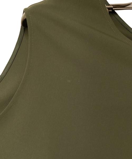 MM6 Maison Margiela（エムエムシックスメゾンマルジェラ）MM6 Maison Margiela (エムエムシックスメゾンマルジェラ) アシンメトリーワンピース カーキ サイズ:42の古着・服飾アイテム