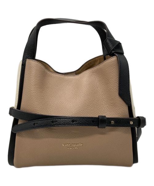 Kate Spade（ケイトスペード）Kate Spade (ケイトスペード) ノット ミディアム クロスボディ トート ピンク×アイボリーの古着・服飾アイテム