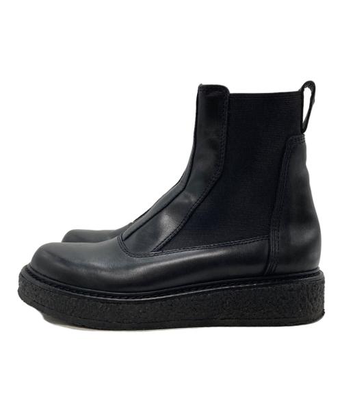 EMPORIO ARMANI（エンポリオアルマーニ）EMPORIO ARMANI (エンポリオアルマーニ) 厚底サイドゴアブーツ ブラック サイズ:6の古着・服飾アイテム