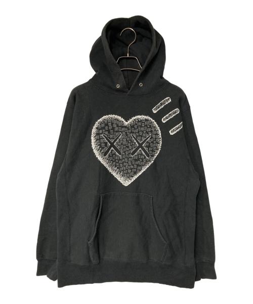 HUMAN MADE（ヒューマンメイド）HUMAN MADE (ヒューマンメイド) KAWS (カウズ) PIZZA HOODIE グレー サイズ:Lの古着・服飾アイテム