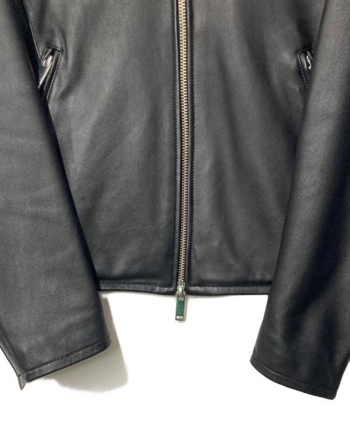 STUDIOUS（ステュディオス）STUDIOUS (ステュディオス) ラムレザーシングルライダースジャケット ブラック サイズ:2の古着・服飾アイテム