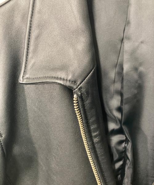 STUDIOUS（ステュディオス）STUDIOUS (ステュディオス) ラムレザーシングルライダースジャケット ブラック サイズ:2の古着・服飾アイテム