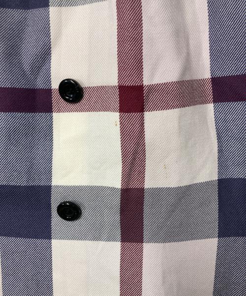 BLUE LABEL CRESTBRIDGE（ブルーレーベルクレストブリッジ）BLUE LABEL CRESTBRIDGE (ブルーレーベルクレストブリッジ) ウール切替チェックスカート ネイビー サイズ:38の古着・服飾アイテム