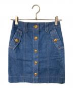 BURBERRY BLUE LABELバーバリー ブルー レーベル）の古着「デニムミニスカート」｜インディゴ