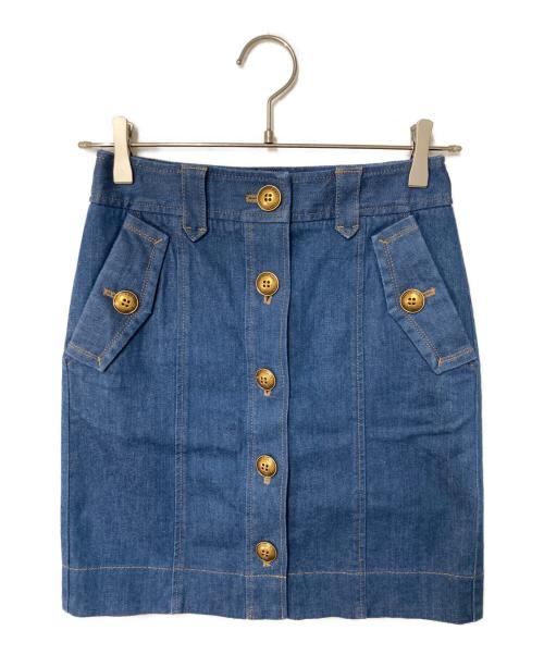 BURBERRY BLUE LABEL（バーバリー ブルー レーベル）BURBERRY BLUE LABEL (バーバリー ブルー レーベル) デニムミニスカート インディゴ サイズ:36の古着・服飾アイテム