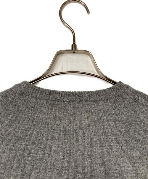 Burberry's（バーバリー）Burberry's (バーバリーズ) ロゴ刺繍半袖カシミヤニット グレー サイズ:Ｍの古着・服飾アイテム