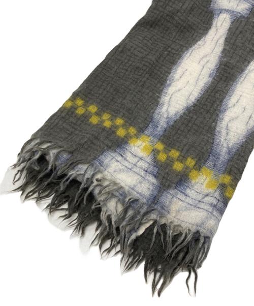 INOUI TOOSH（イヌイトゥーシュ）INOUI TOOSH (イヌイトゥーシュ) アニマル柄ストール グレーの古着・服飾アイテム