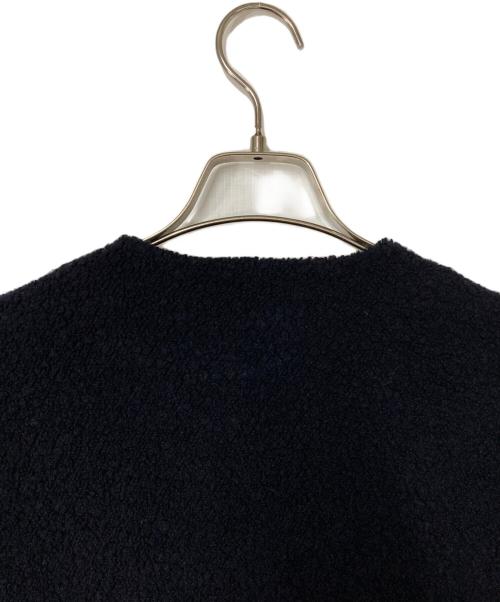 Leilian WHITE LABEL（レリアン ホワイトレーベル）Leilian WHITE LABEL (レリアン ホワイトレーベル) ボア切替ニットワンピース ネイビー サイズ:9の古着・服飾アイテム