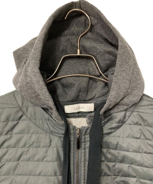 Leilian（レリアン）LEILIAN (レリアン) フーデット キルティングベスト グレー サイズ:9の古着・服飾アイテム