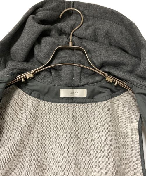 Leilian（レリアン）LEILIAN (レリアン) フーデット キルティングベスト グレー サイズ:9の古着・服飾アイテム