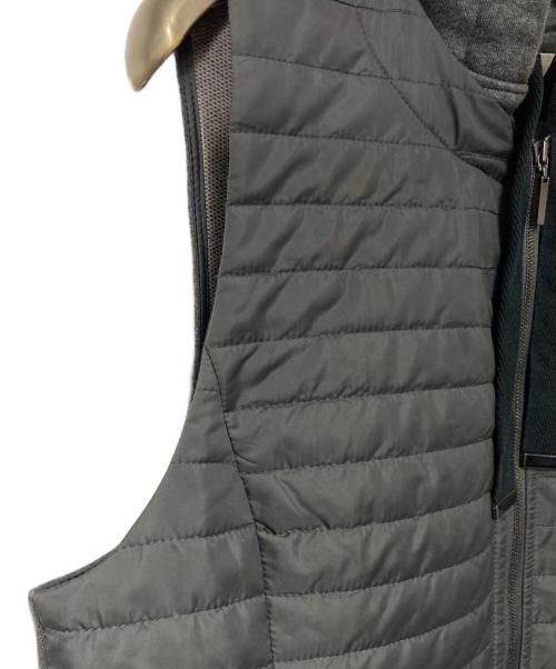 Leilian（レリアン）LEILIAN (レリアン) フーデット キルティングベスト グレー サイズ:9の古着・服飾アイテム