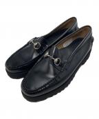 G.H.BASSジーエイチバス）の古着「プラットフォームレザーローファー」｜ブラック