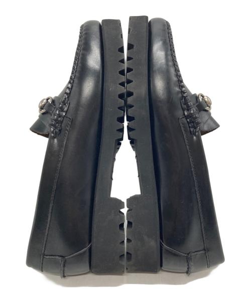 G.H.BASS（ジーエイチバス）G.H.BASS (ジーエイチバス) プラットフォームレザーローファー ブラック サイズ:5/7/38の古着・服飾アイテム