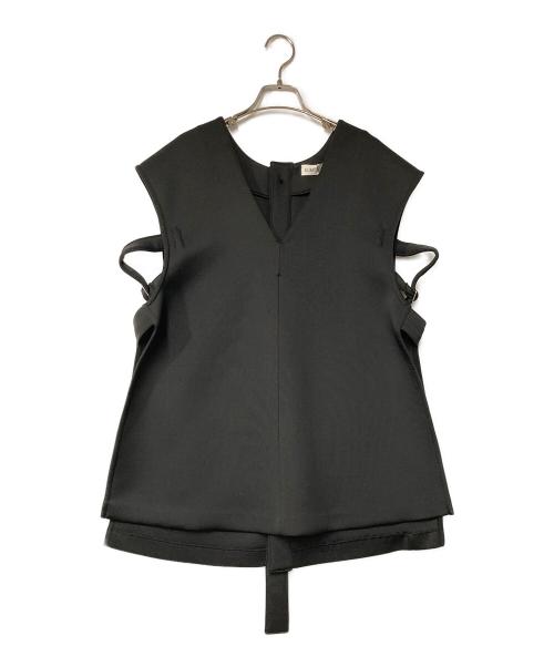 SUMISTYLE（スミスタイル）SUMISTYLE (スミスタイル) ポンチVネックベスト ブラック サイズ:FREEの古着・服飾アイテム