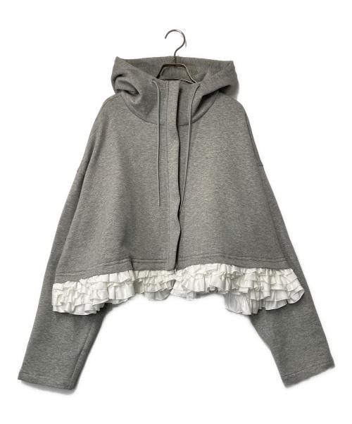 rosy monster（ロージーモンスター）rosy monster (ロージーモンスター) hem frill parker グレー サイズ:Fの古着・服飾アイテム