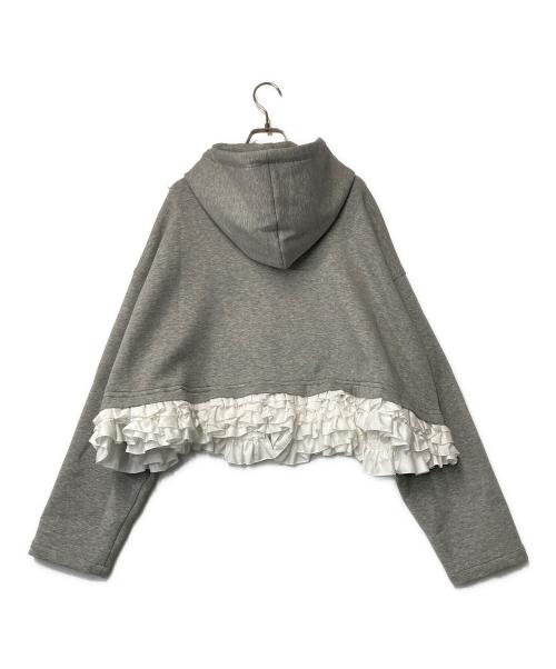 rosy monster（ロージーモンスター）rosy monster (ロージーモンスター) hem frill parker グレー サイズ:Fの古着・服飾アイテム