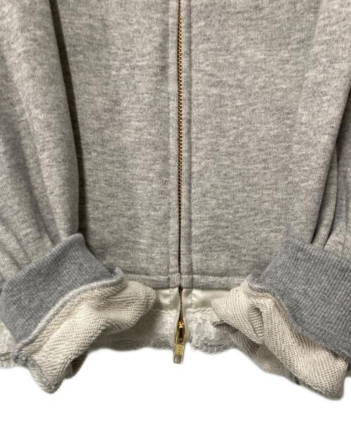 rosy monster（ロージーモンスター）rosy monster (ロージーモンスター) フリルジップジャケット グレー サイズ:FREEの古着・服飾アイテム