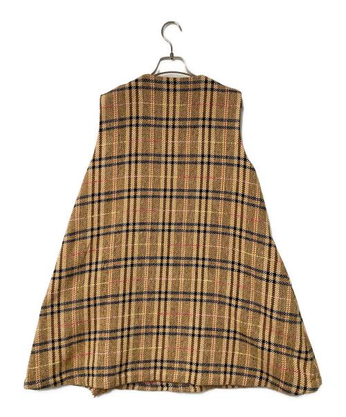 rosy monster（ロージーモンスター）rosy monster (ロージーモンスター) ノースリーブチェックワンピース ブラウン サイズ:Fの古着・服飾アイテム