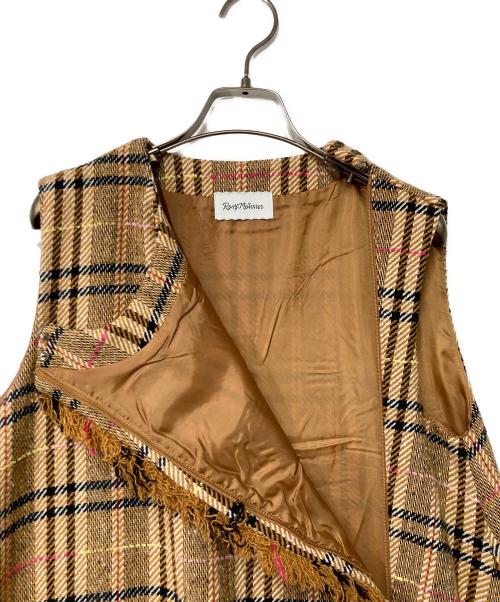 rosy monster（ロージーモンスター）rosy monster (ロージーモンスター) ノースリーブチェックワンピース ブラウン サイズ:Fの古着・服飾アイテム