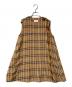 rosy monster（ロージーモンスター）の古着「ノースリーブチェックワンピース」｜ブラウン