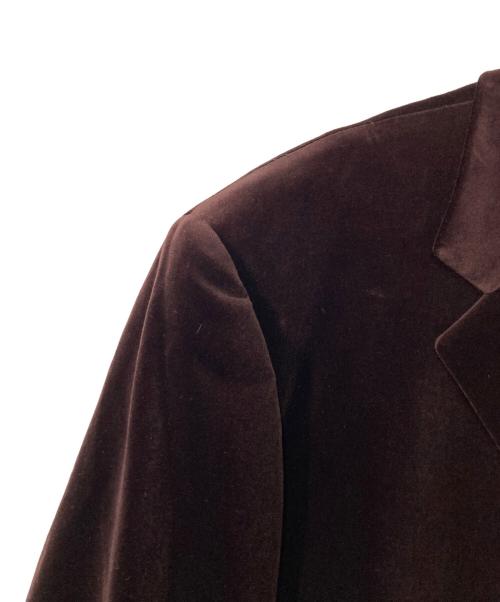 PAUL SMITH（ポールスミス）PAUL SMITH (ポールスミス) NIEDIECK VELVET (ニーディック ベルベット) ベロアテーラードジャケット ブラウン サイズ:Lの古着・服飾アイテム