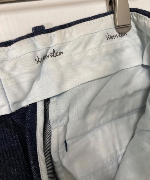 STEVEN ALAN（スティーブンアラン）STEVEN ALAN (スティーブンアラン) 13.5oz デニム インツープリーツ ドレス トラウザーズ インディゴ サイズ:Sの古着・服飾アイテム