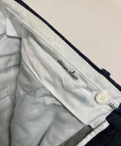 STEVEN ALAN（スティーブンアラン）STEVEN ALAN (スティーブンアラン) 13.5oz デニム インツープリーツ ドレス トラウザーズ インディゴ サイズ:Sの古着・服飾アイテム