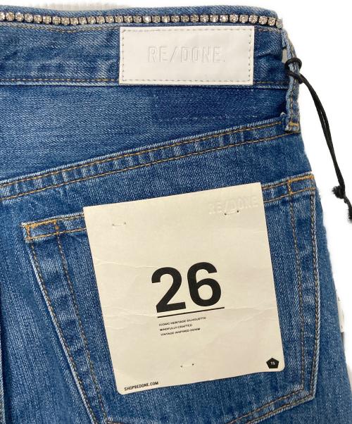 RE/DONE（リダン）RE/DONE (リダン) ラインストーンデニムパンツ インディゴ サイズ:26 未使用品の古着・服飾アイテム
