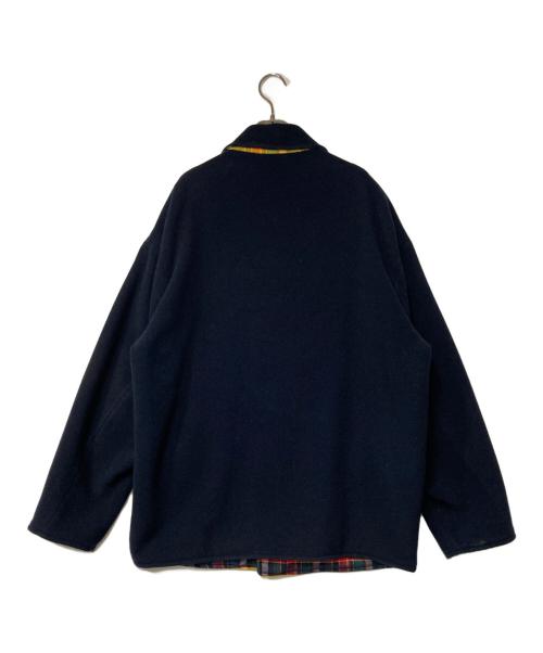 VERSACE JEANS COUTURE（ヴェルサーチ ジーンズクチュール）VERSACE JEANS COUTURE (ヴェルサーチ ジーンズクチュール) リバーシブルチェックフリースジャケット イタリア製 ネイビー サイズ:Mの古着・服飾アイテム