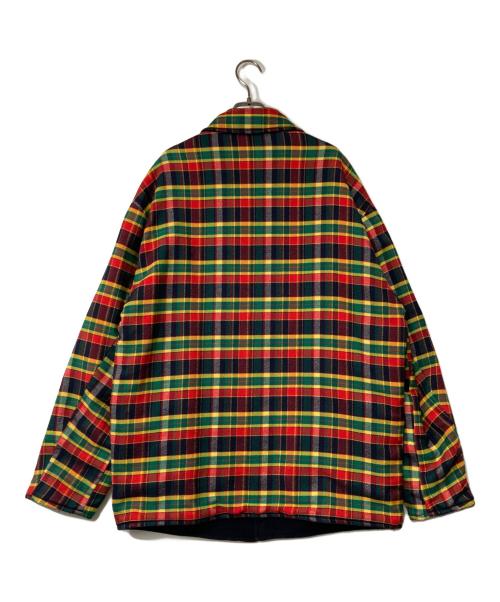 VERSACE JEANS COUTURE（ヴェルサーチ ジーンズクチュール）VERSACE JEANS COUTURE (ヴェルサーチ ジーンズクチュール) リバーシブルチェックフリースジャケット イタリア製 ネイビー サイズ:Mの古着・服飾アイテム