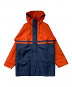Italian Navyイタリアン ネイビー）の古着「MARINA MILITARE サブマリン レインパーカー / レインコート」｜ネイビー×オレンジ