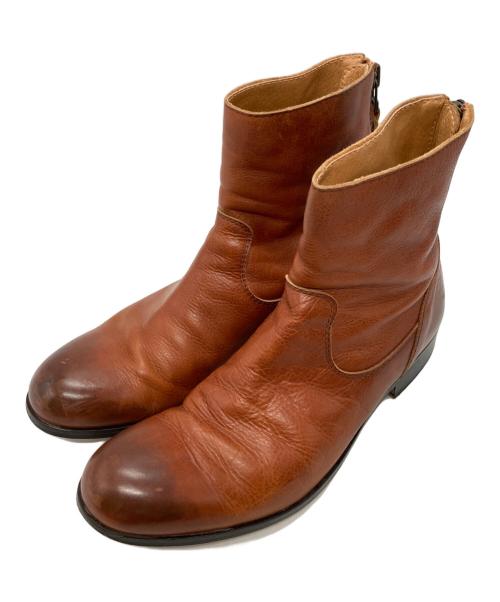 PADRONE（パドローネ）PADRONE (パドローネ) バックジップブーツ ブラウン サイズ:40の古着・服飾アイテム