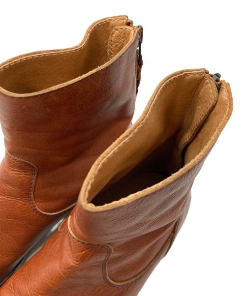PADRONE（パドローネ）PADRONE (パドローネ) バックジップブーツ ブラウン サイズ:40の古着・服飾アイテム