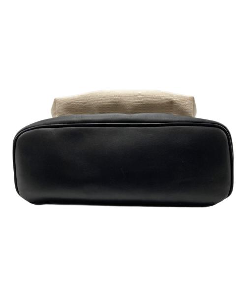 BALENCIAGA（バレンシアガ）BALENCIAGA (バレンシアガ) コットンキャンバスバックパック アイボリー×ブラックの古着・服飾アイテム