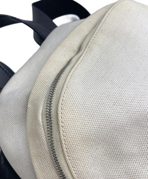 BALENCIAGA（バレンシアガ）BALENCIAGA (バレンシアガ) コットンキャンバスバックパック アイボリー×ブラックの古着・服飾アイテム