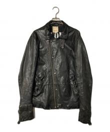 DIESEL（ディーゼル）の古着「ラムレザーライダースジャケット」｜ブラック