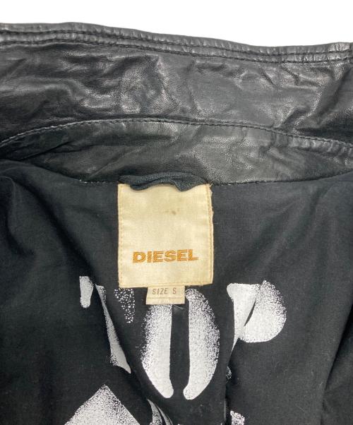 DIESEL（ディーゼル）DIESEL (ディーゼル) ラムレザーライダースジャケット ブラック サイズ:Sの古着・服飾アイテム