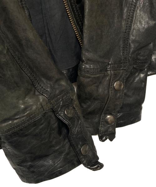 DIESEL（ディーゼル）DIESEL (ディーゼル) ラムレザーライダースジャケット ブラック サイズ:Sの古着・服飾アイテム